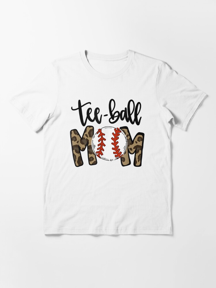 Tball Mom Baseball Mom Leopard Mother's Day Kids T-Shirt