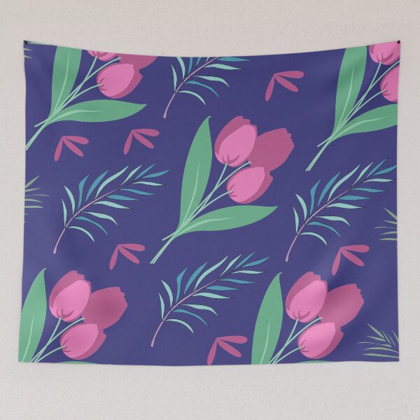 Item preview, Pink Flowers In Leaves designed and sold by BhavyaBathla.