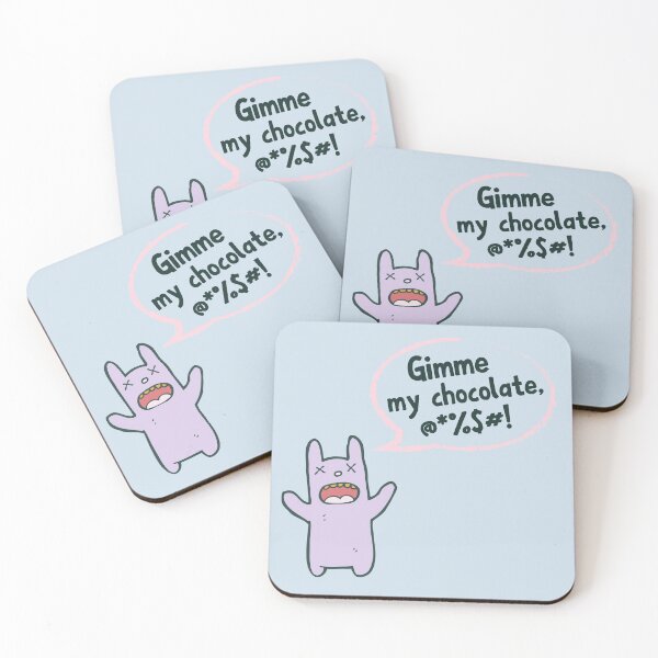 Item preview, Funny Badass Bunny For Chocoholics designed and sold by HappyPeeps.