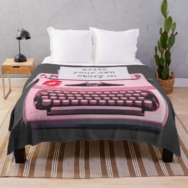 Item preview, Write Your Own Story on a Vintage, Pink Typewriter designed and sold by cheeseonbread.