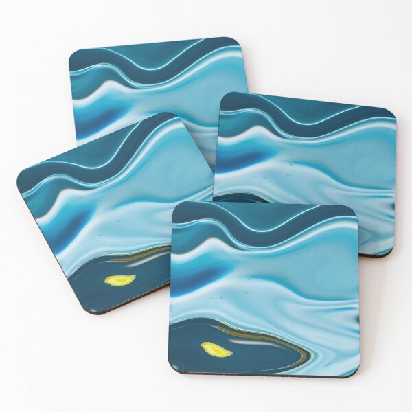 Item preview, Blue Aqua-Gold Marble Pattern designed and sold by tyzenxebec.