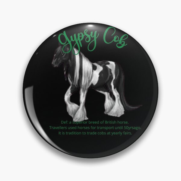 Item preview,  Gipsy Cob, black and white, horse vanner definition, vardo, traveller, Romany, Traveller, Romany designed and sold by amy greaves.