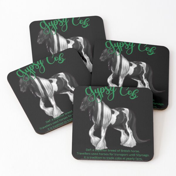 Item preview,  Gipsy Cob, black and white, horse vanner definition, vardo, traveller, Romany, Traveller, Romany designed and sold by amy greaves.