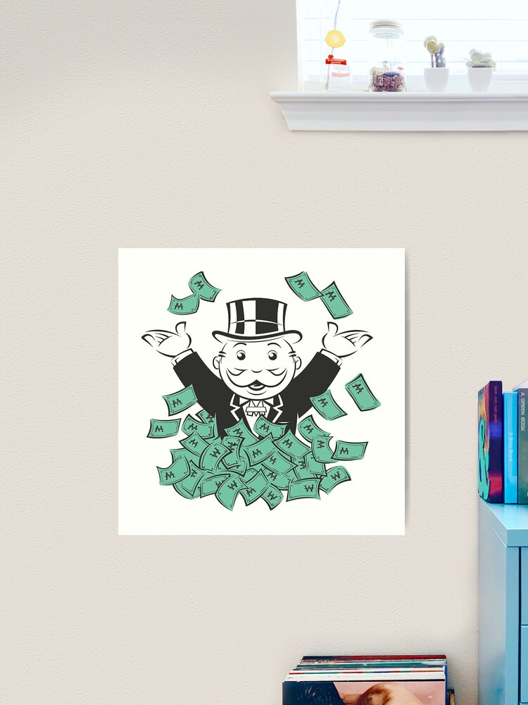 MONOPOLY MONEY MAN M&M Money Poster Modern Wall Art Print 