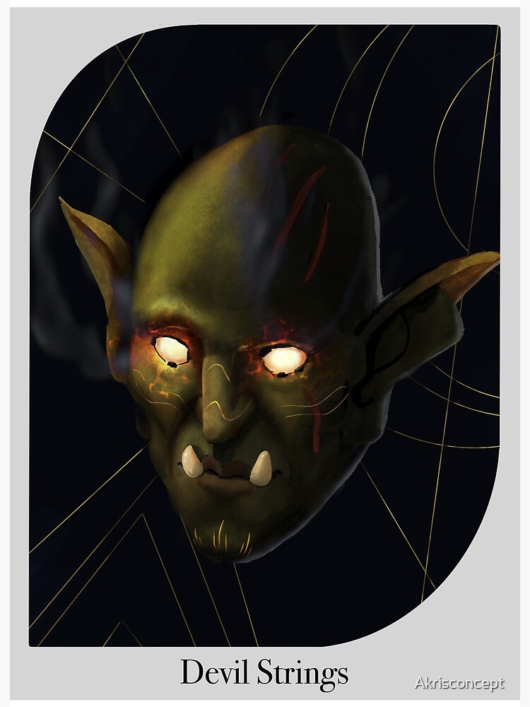 Thumbnail 2 of 2, Art Board Print, Devil Strings designed and sold by Akrisconcept.