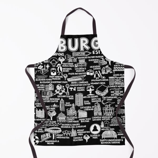 Item preview, Pittsburgh Map  designed and sold by fiberandgloss.