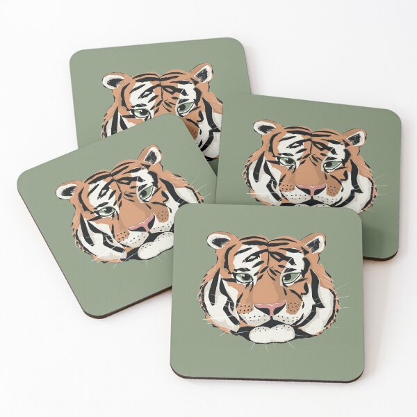 Item preview, Tiger Cat Here Me Roar- Green designed and sold by AmyJCreative.