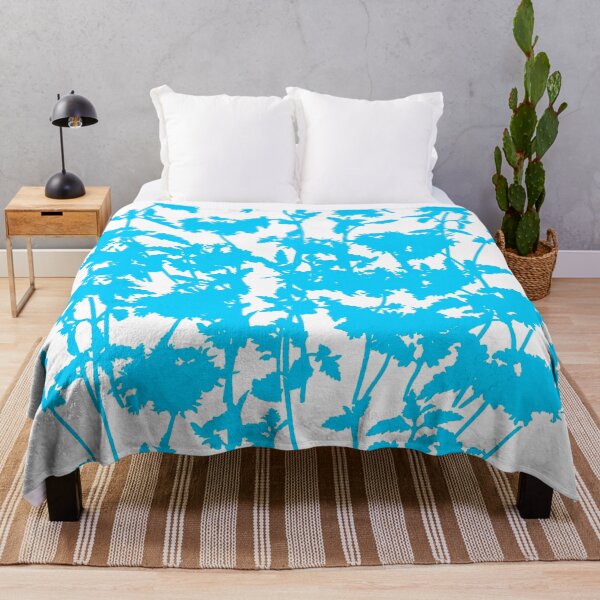 Item preview, silhouettes of flowers in turquoise designed and sold by clemfloral.