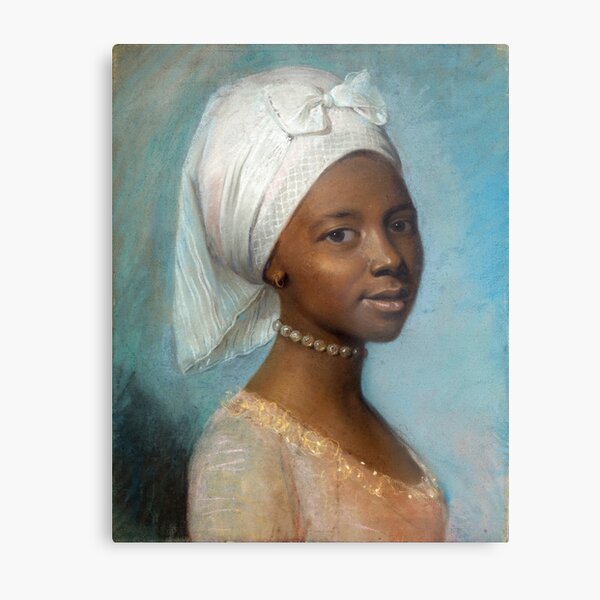 Portrait of a Young Woman - Jean-Etienne Liotard Metal Print
