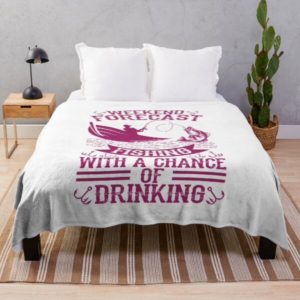 Item preview, Weekend forecast fishing with a chance of drinking designed and sold by TshirtStoreBD24.