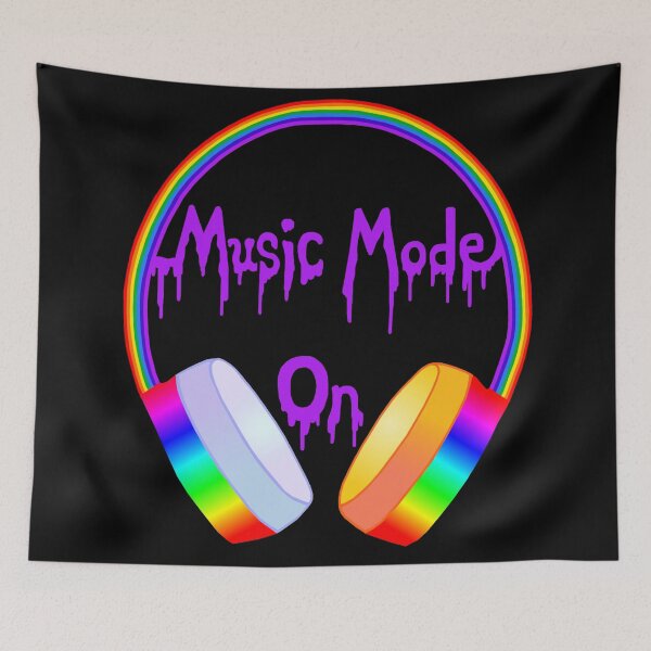 Item preview, Music Mode On Rainbow Headphones designed and sold by Deborah Camp.