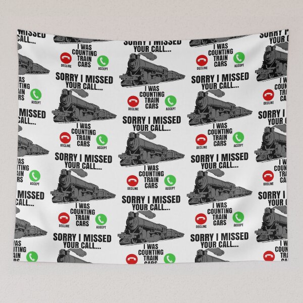 Item preview, Retro Vintage Train Spotter, Funny, Sorry I Missed Your Call designed and sold by CharJens.