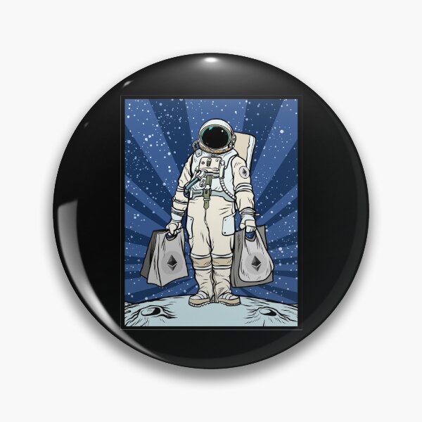 Item preview, Ethereum To The Moon ETH Space Man Merch designed and sold by Ormes21.