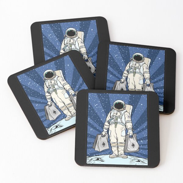 Item preview, Ethereum To The Moon ETH Space Man Merch designed and sold by Ormes21.