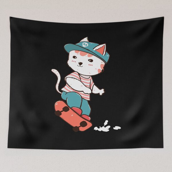 Item preview, Skateboarding Cat - Skaters Skateboard - Cat Lover designed and sold by Dressed For  Duty.