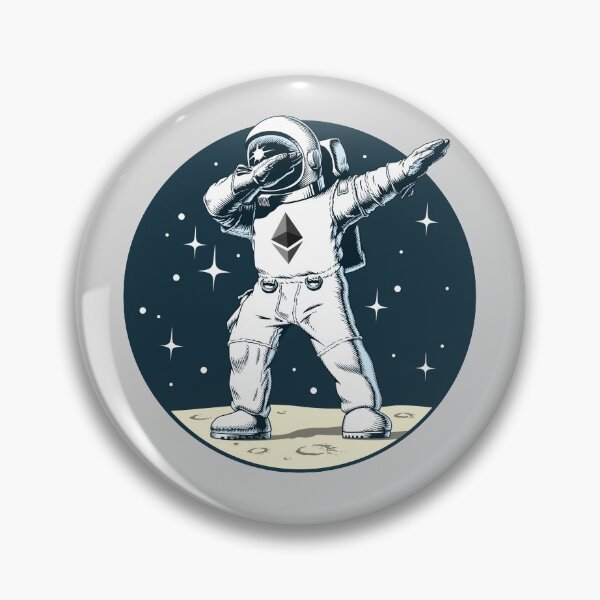 Aperçu de l'œuvre Ethereum Hodl Dabbing Astronaut - To The Moon Ethereum Space Man créée et vendue par Ormes21.