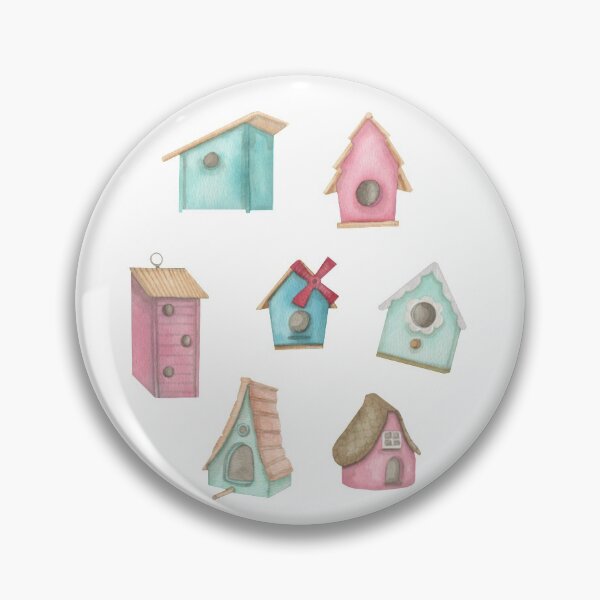 Item preview, Watercolour Bird Houses designed and sold by RosalieReeves.