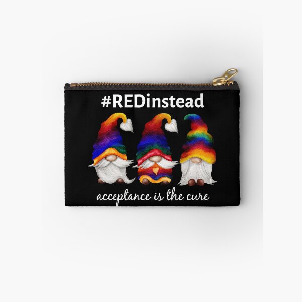 Item preview, Red Instead Autism Shirt Autism-Acceptance Rainbow Gnome designed and sold by TrendingTees4u.