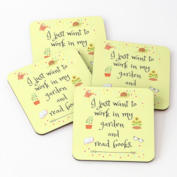 Item preview, I Just Want to Work in My Garden and Read Books designed and sold by NerdGrrl.