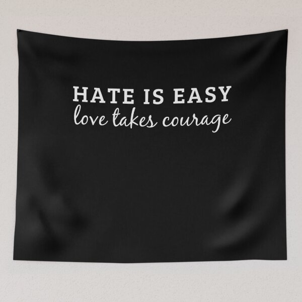 Item preview, Hate Is Easy Love Takes Courage Shirt For Women Retro Vintage designed and sold by TrendingTees4u.