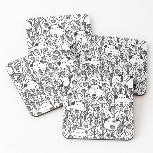 Item preview, Black and White Guinea pigs Pattern designed and sold by Miri-Noristudio.