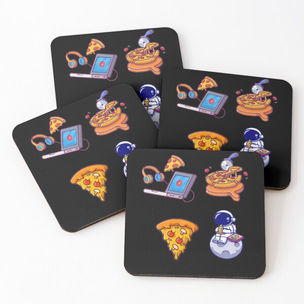 Item preview, Astronaut loves Pizza Set designed and sold by ZghoulStore.