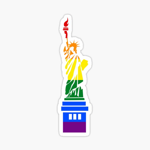 Lgbt Statue Of Liberty Pride Rainbow Liberty For Everybody Sticker