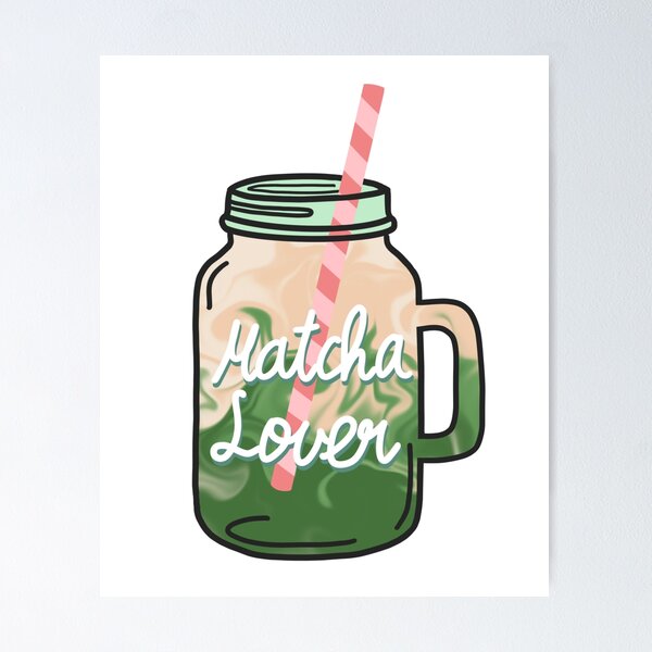 Aperçu de l'œuvre Amoureux du matcha - Boisson au café créée et vendue par Trista Designs.