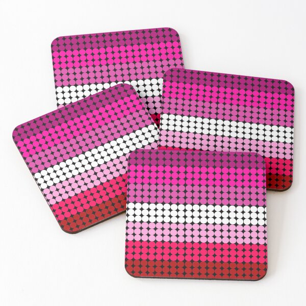 Aperçu de l'œuvre Pride Flag Dots - Lesbiennes créée et vendue par thesassypanda.