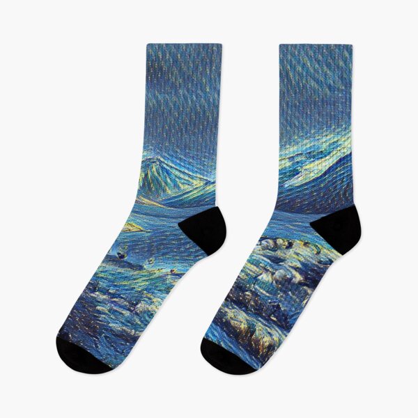 Item preview, The Lake District Beauty - Van Gogh Inspired Shades of Blue Digital designed and sold by vortexatelier.