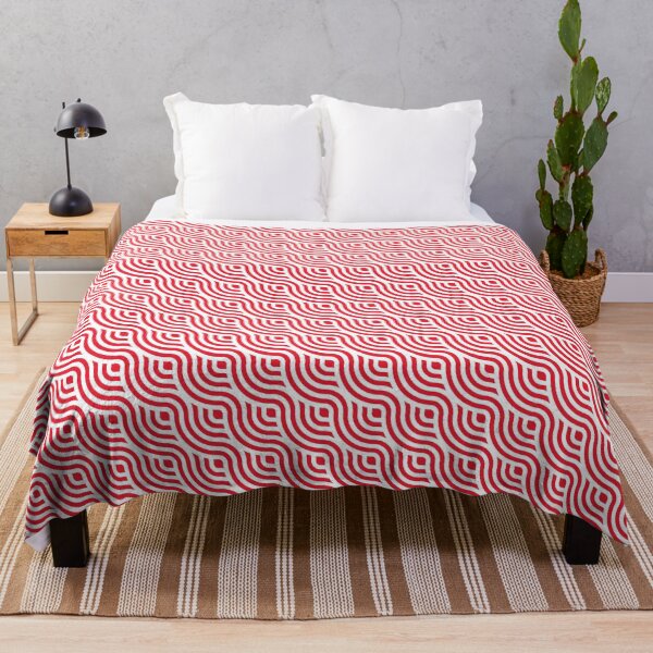 Item preview, White and Red Geometric Wave, Abstract Sea Cloud Wind designed and sold by Moyanana.