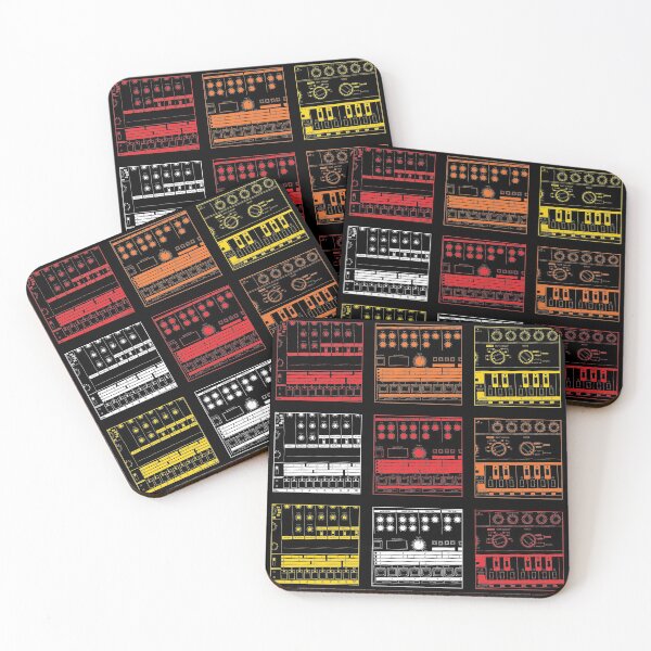 Item preview, Drum Machine, Drum Machine, Bass Machine Retro Synth Pattern designed and sold by AtomicMalibu.