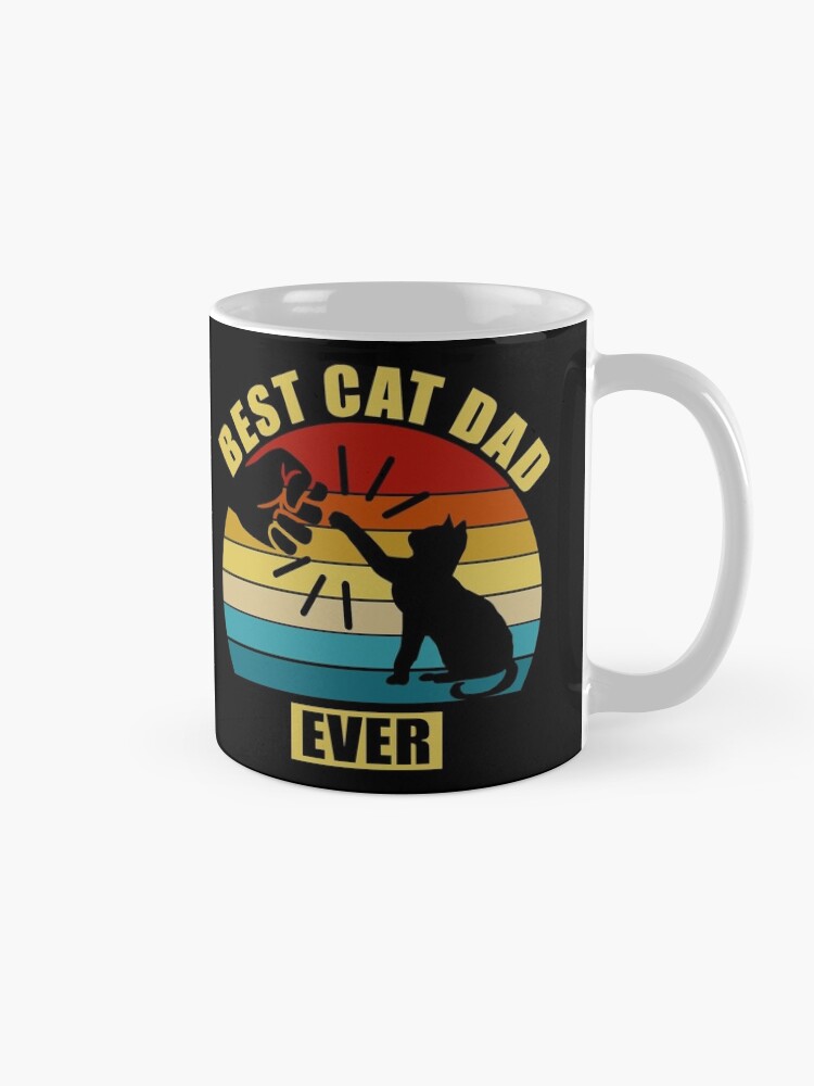 Alternate view of Vintage Best Cat Dad Ever Mug