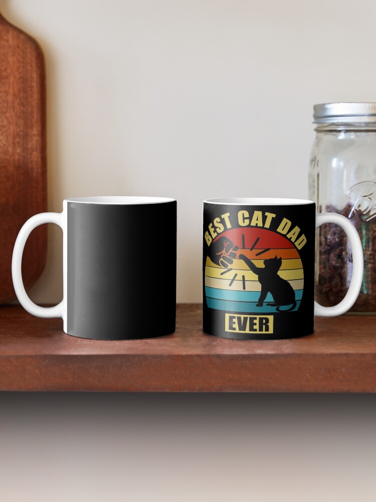Alternate view of Vintage Best Cat Dad Ever Mug