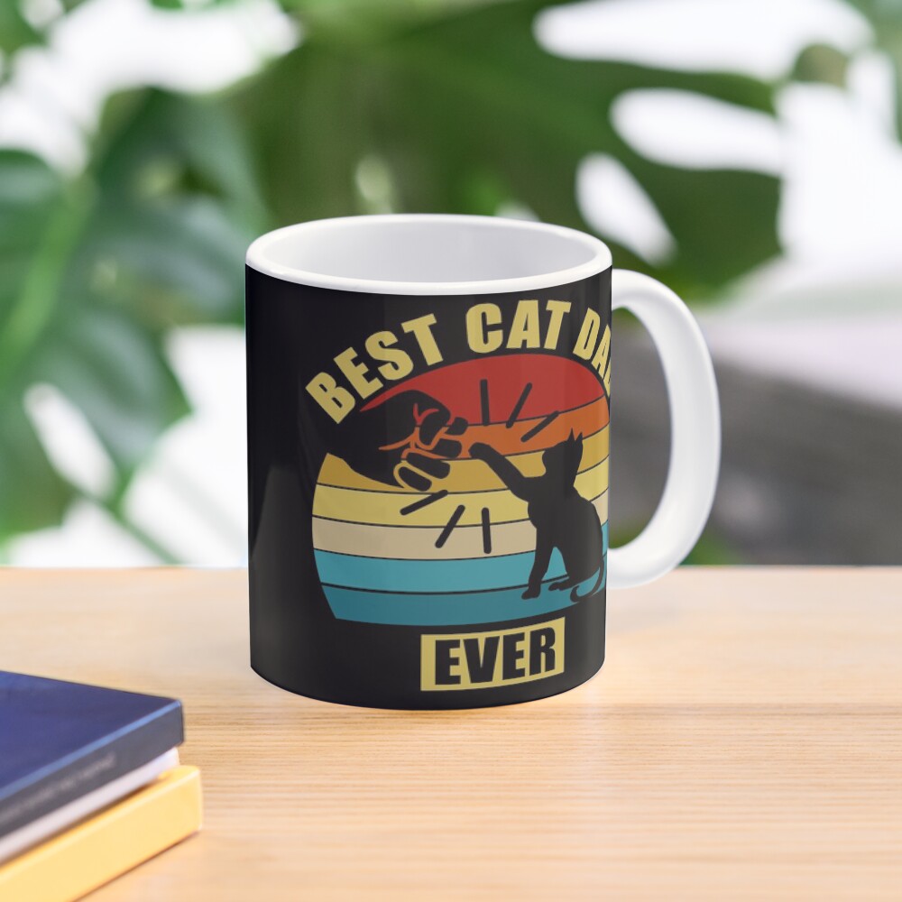 Vintage Best Cat Dad Ever Mug