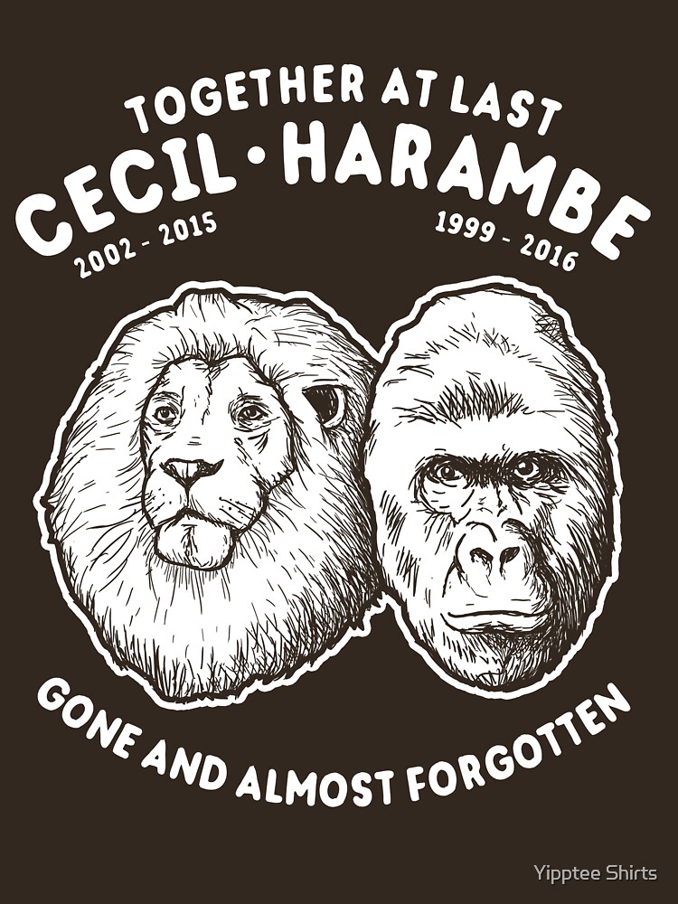 Cecil Harambe Memorial T-Shirt by dumbshirts