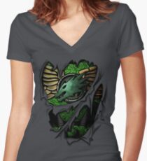 Salamanders Armor Women's Fitted V-Neck T-Shirt