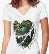 Salamanders Armor Women's Fitted V-Neck T-Shirt