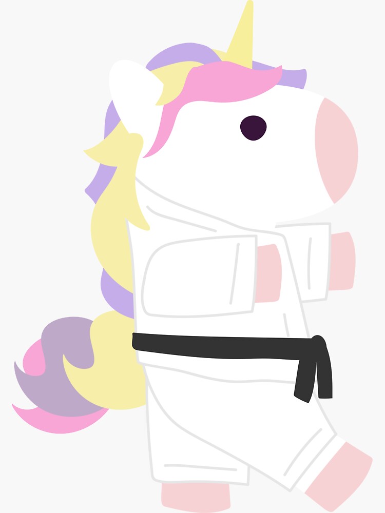 "Karate Unicorn Judo Taekwondo Martial Art" Sticker by Mrkram Redbubble