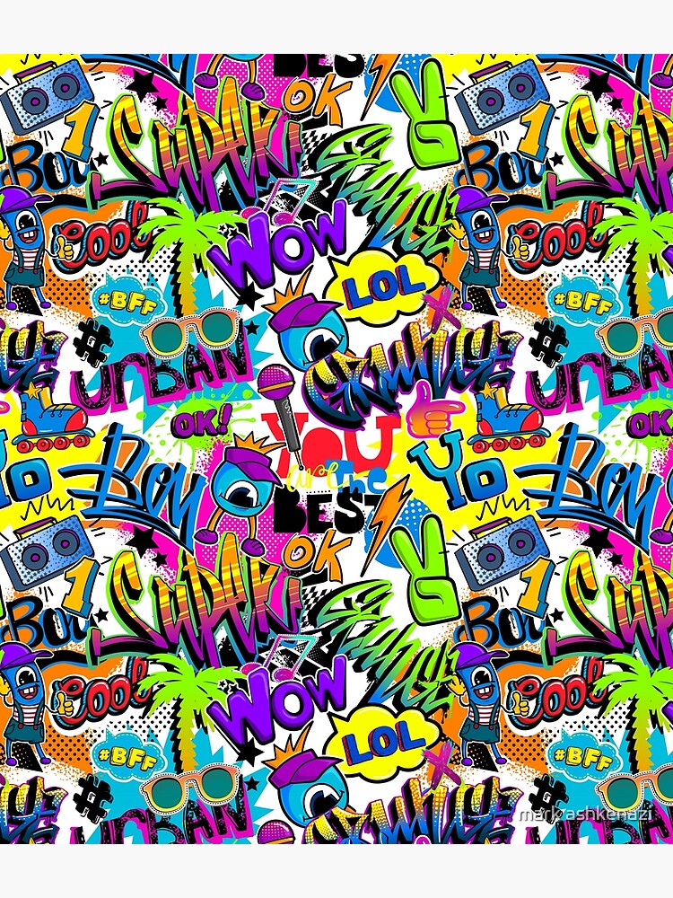 graffiti fun Hand & Bath Towel by Mark Ashkenazi