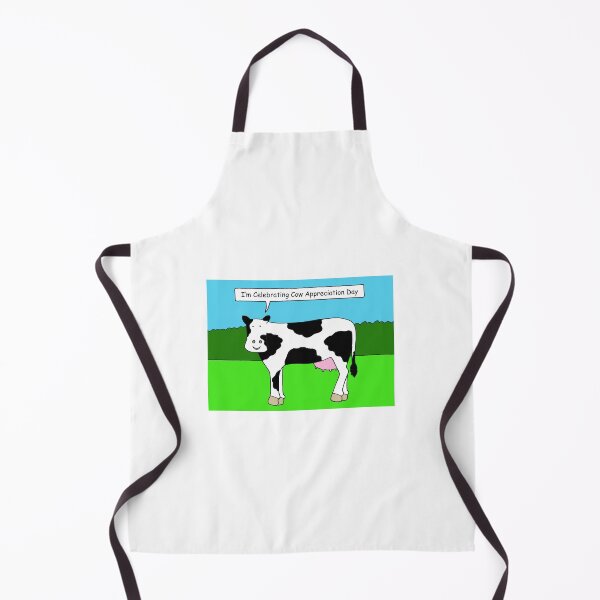 Item preview, Cow Appreciation Day July 14th Cartoon Cow in a Field designed and sold by KateTaylor.