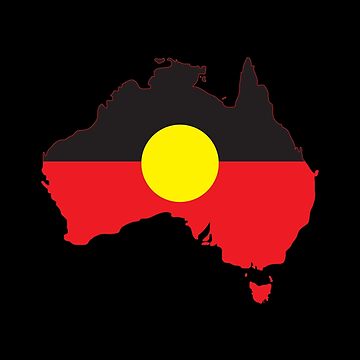 Artwork thumbnail, Aboriginal Flag In Australia Map #6 by SalahBlt