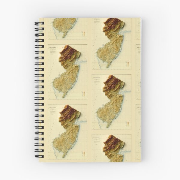 Item preview, 1888 New Jersey Relief Map 3D digitally-rendered designed and sold by ThinkAboutMaps.