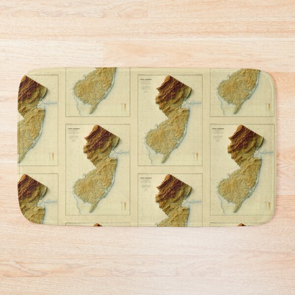 Item preview, 1888 New Jersey Relief Map 3D digitally-rendered designed and sold by ThinkAboutMaps.