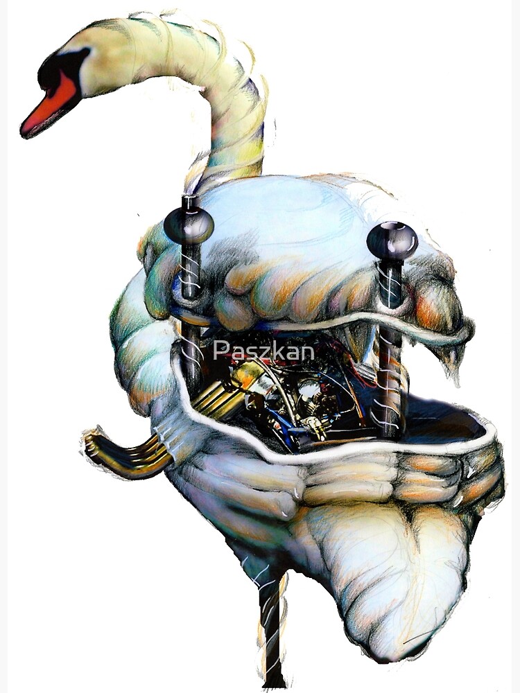 "Mechanical swan" Poster by Paszkan Redbubble