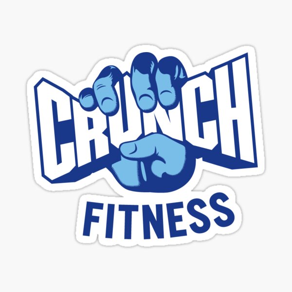 Crunch Fitness Gym Logo (Blue) Sticker