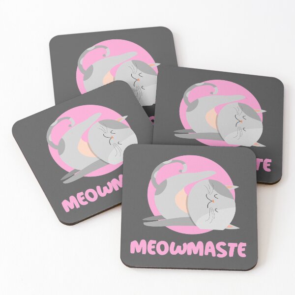 Item preview, Meowmaste cat Halasana pink designed and sold by hendeJens.