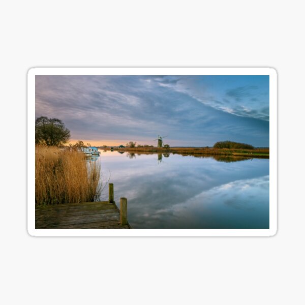 Item preview, Norfolk Broads Windmill at Dawn designed and sold by dp-images.