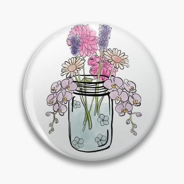 Item preview, Flowers in a Jar designed and sold by ThatGreenLlama.