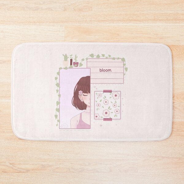 Item preview, aesthetic pink floral moodboard  designed and sold by skiesisters.